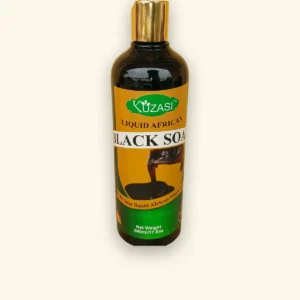Kunza Liquid African Black Soap 500ml pump bottle - gentle daily body wash made in Ghana